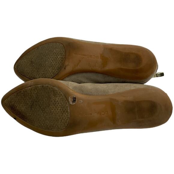 BCBGeneration Tan Faux Suede Lace Up Ballet Flats Women's Size 7 - Picture 6 of 6